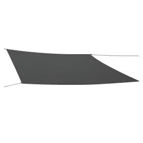 Vela Impermeabile Quadrata 5x5 m Antracite con Anelli in Acciaio Rinforzato