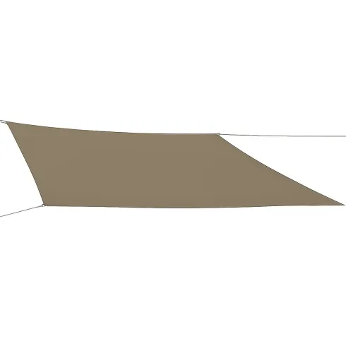 Tenda a Vela Rettangolare 4x5 m Tortora Impermeabile da Esterno