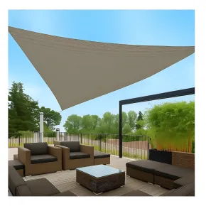 Vela Ombreggiante Triangolare 3x3x3 m Tortora per Giardino e Terrazzo 2