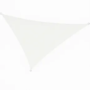 Vela Ombreggiante Triangolare 3x3x3 m Bianco per Giardino e Terrazzo
