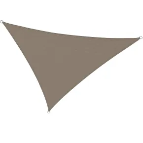 Vela Ombreggiante Triangolare Tortora 5x5x5 m Cucitura Rinforzata