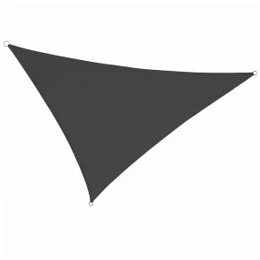 Vela Ombreggiante Triangolare Antracite 5x5x5 m Cucitura Rinforzata