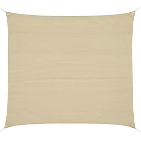 Telo a Vela Ombreggiante Quadrato 3x3 m Beige per Giardino Terrazzo