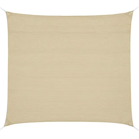 Telo a Vela Ombreggiante Quadrato 3x3 m Beige per Giardino Terrazzo