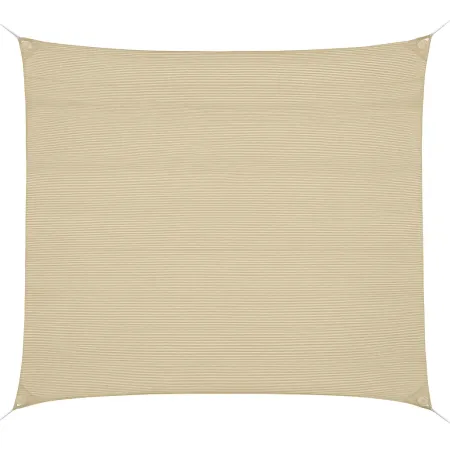 Telo a Vela Ombreggiante Quadrato 3x3 m Beige per Giardino Terrazzo