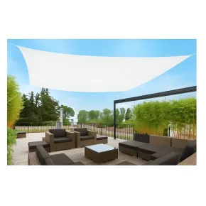 Telo a Vela Ombreggiante Quadrato 3x3 m Bianco per Giardino Terrazzo 2