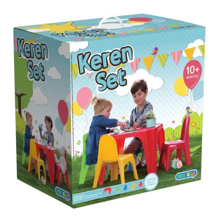 Tavolo Gioco Pic Nic 4 Amici Sedie Plastica Esterno Casa Giardino Giochi Bambini
