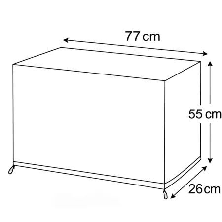 Copertura Impermeabile per Condizionatore 77x26 h 55 cm Poliestere Nero