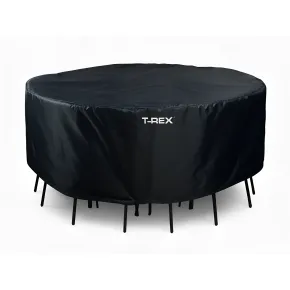 Copertura Tavolo e Sedie Ø193 h 89 cm Poliestere Nero Impermeabile