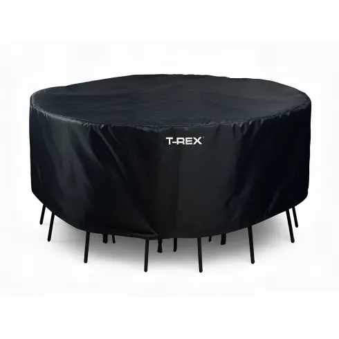Copertura Tavolo e Sedie Ø193 h 89 cm Poliestere Nero Impermeabile