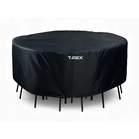 Copertura Tavolo e Sedie Ø193 h 89 cm Poliestere Nero Impermeabile