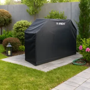 Copertura per Barbecue Impermeabile 160x68x120 cm Poliestere Nero 2