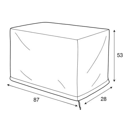 Copertura Impermeabile per Condizionatore 87x28x53 cm Poliestere Nero