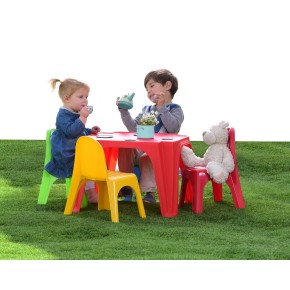 Tavolo Gioco Pic Nic 4 Amici Sedie Plastica Esterno Casa Giardino Giochi Bambini
