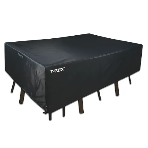 Copertura Tavolo e Sedie 180x270x90 cm Poliestere Nero Impermeabile