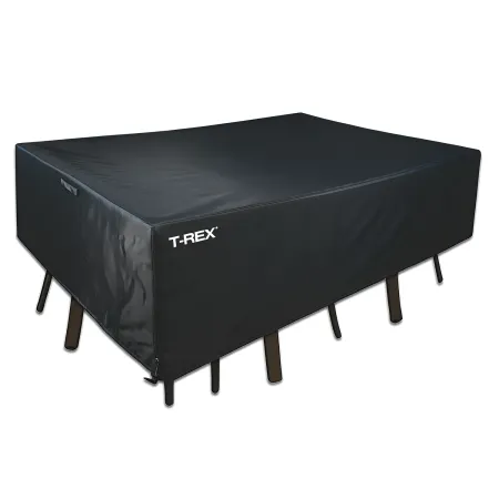 Copertura Tavolo e Sedie 180x270x90 cm Poliestere Nero Impermeabile