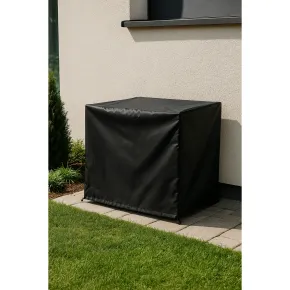 Copertura Impermeabile per Condizionatore 88x40x62 cm Poliestere Nero 2