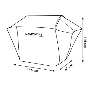 Copertura per Barbecue Impermeabile 146x65x118 cm Poliestere Nero 2