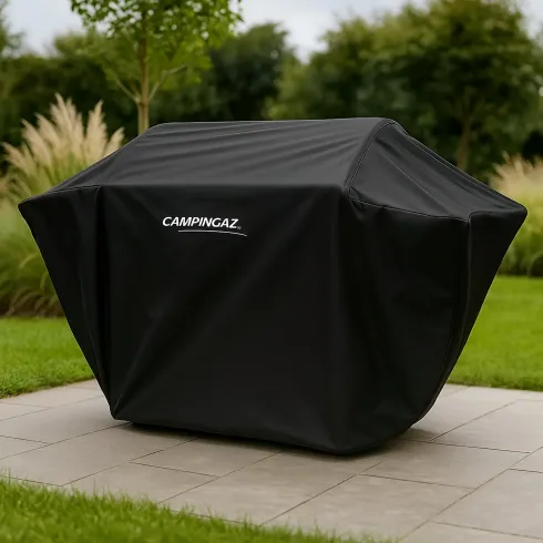 Copertura per Barbecue Impermeabile 146x65x118 cm Poliestere Nero