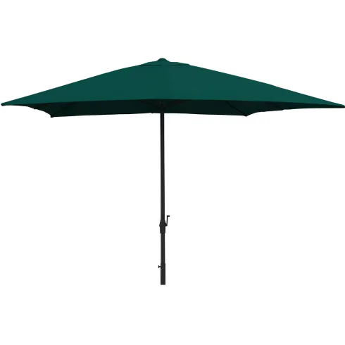 Ombrellone in Metallo Tondo 300 cm Telo Verde Palo Grigio Manovella