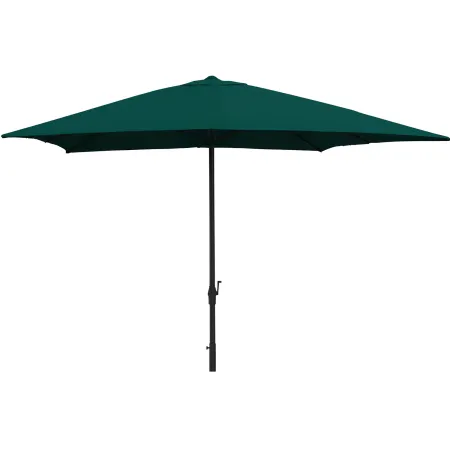 Ombrellone in Metallo Tondo 300 cm Telo Verde Palo Grigio Manovella