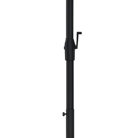 Ombrellone in Metallo Tondo 300 cm Telo Verde Palo Grigio Manovella