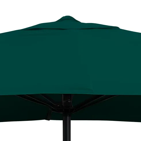 Ombrellone in Metallo Tondo 300 cm Telo Verde Palo Grigio Manovella