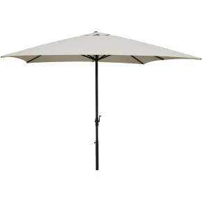 Ombrellone in Metallo 200x300 cm con Telo Beige Resistente da Esterno