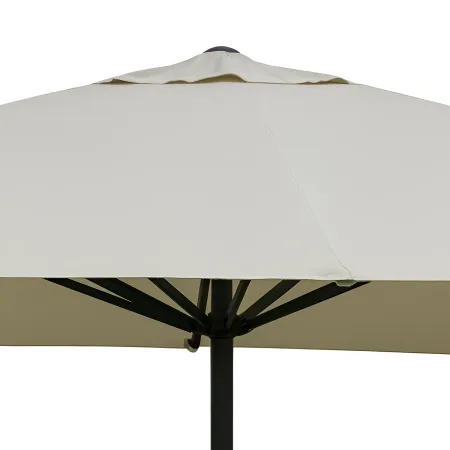Ombrellone in Metallo 200x300 cm con Telo Beige Resistente da Esterno