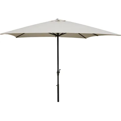 Ombrellone in Metallo 300x300 cm con Telo Beige Resistente da Esterno