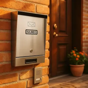 Cassetta Postale Inox con Tetto Apribile e Imbocco Frontale per Esterno 2