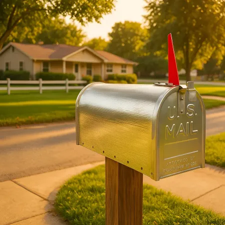Cassetta Lettere Alluminio da Esterno Frontale Apribile Stile Americano