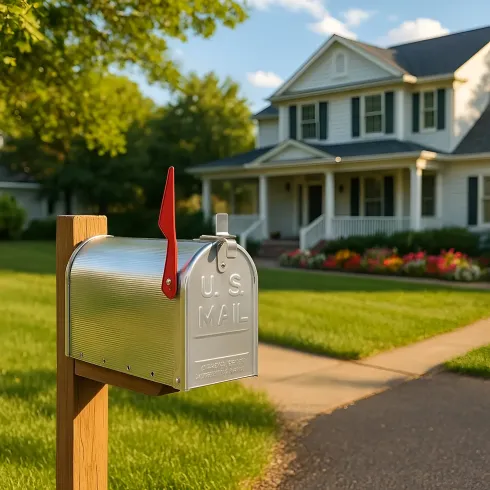 Cassetta Lettere Alluminio da Esterno Frontale Apribile Stile Americano