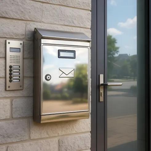 Cassetta Lettere Inox Esterno Tetto Apribile Frontale Multifunzione