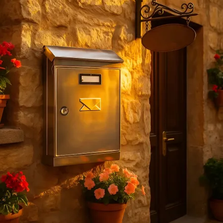 Cassetta Lettere Inox Esterno Tetto Apribile Frontale Multifunzione