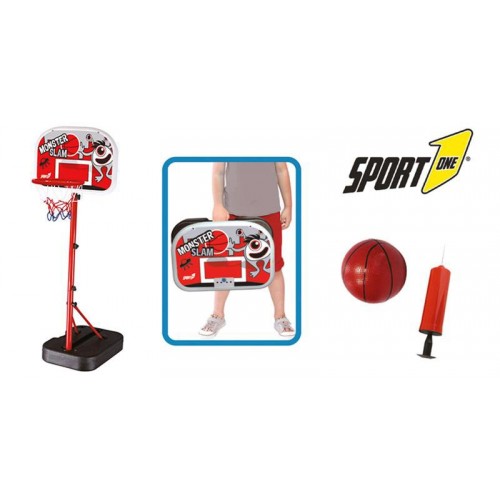 Canestro da Basket Piantana Pallone Pompa Aria Pallacanestro Bambini Regolabile