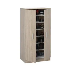 Outlet Scarpiera in Legno Armadio Portascarpe Mobile 2 Ante con Ripiani