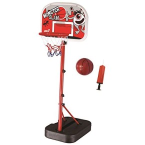 Canestro da Basket Piantana Pallone Pompa Aria Pallacanestro Bambini Regolabile