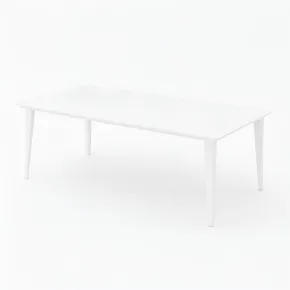 Outlet Tavolo Allungabile Bianco Esterno Moderno 8 Posti 235x98x74 cm