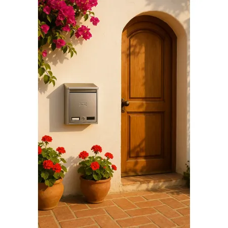 Cassetta Postale in Acciaio Inox da Esterno con Tetto Antipioggia