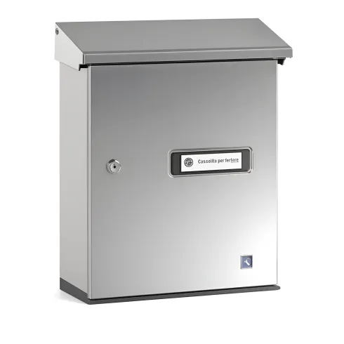 Cassetta Postale Acciaio Inox Tetto Apribile per Riviste Esterno