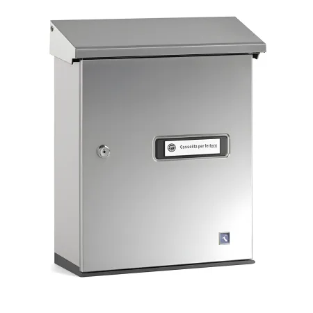 Cassetta Postale Acciaio Inox Tetto Apribile per Riviste Esterno