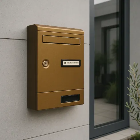 Cassetta Postale in Alluminio Bronzato Componibile per Interno