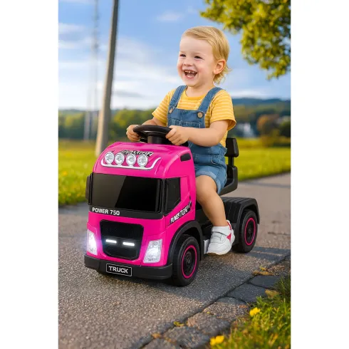 Small Truck Elettrico Macchina per Bambini Rosa a Batteria 6 V con Suoni