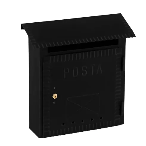 Cassetta Postale Ferro Battuto 23x8x27 cm Nero da Parete per Esterni