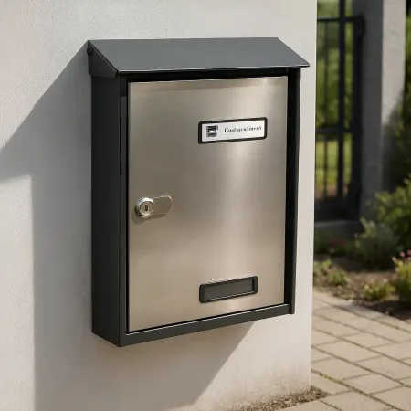 Cassetta Postale Acciaio Inox da Esterno con Tetto Parapioggia