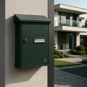 Cassetta Postale da Esterno Grigio Acciaio Zincato con Tetto Apribile 2