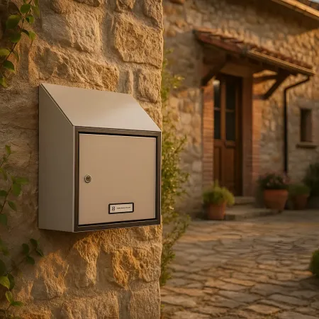 Cassetta Postale Acciaio Grigio Imbucatura Posteriore Interni Condomini