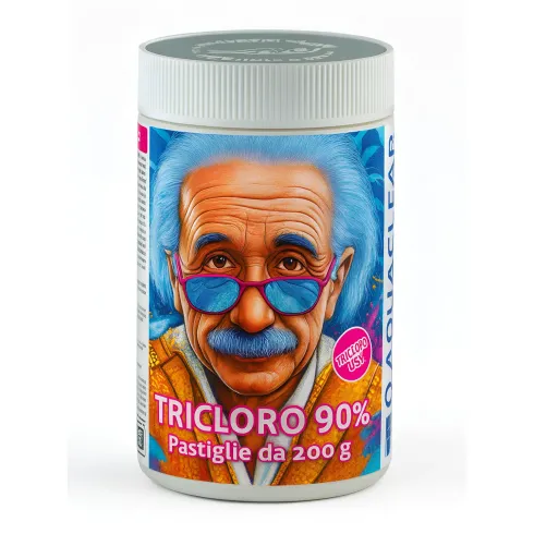Cloro Pastiglie 200 g Trattamento Lento per Piscina Formato da 5 kg