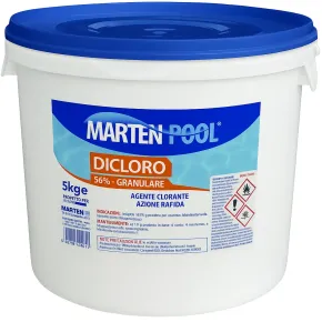 Dicloro Granulare Piscina 5 kg Rapido Stabilizzato Trattamento Immediato
